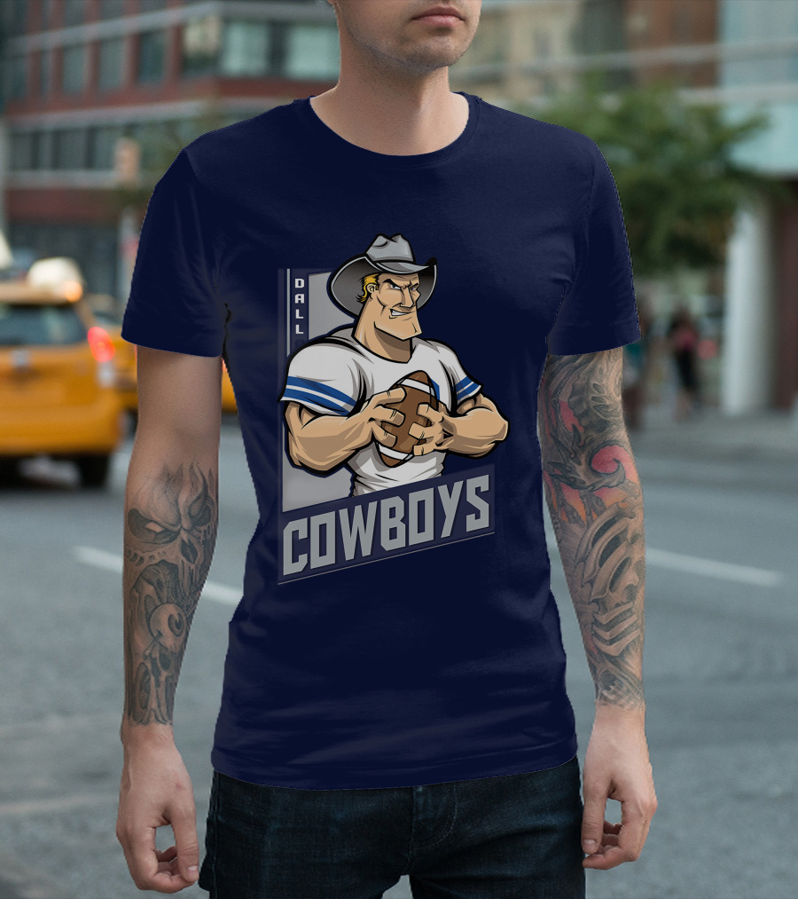 Dallas Cowboys Football Cartoon Character T-Shirt