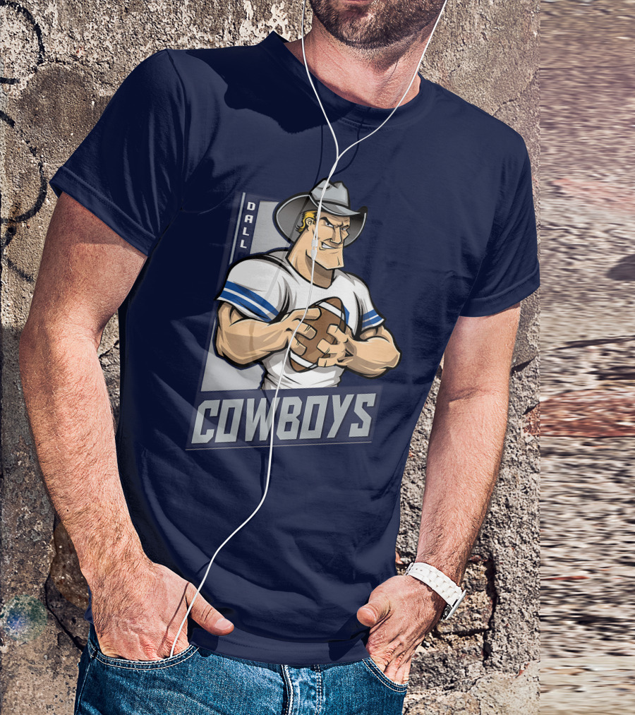Dallas Cowboys Football Cartoon Character T-Shirt