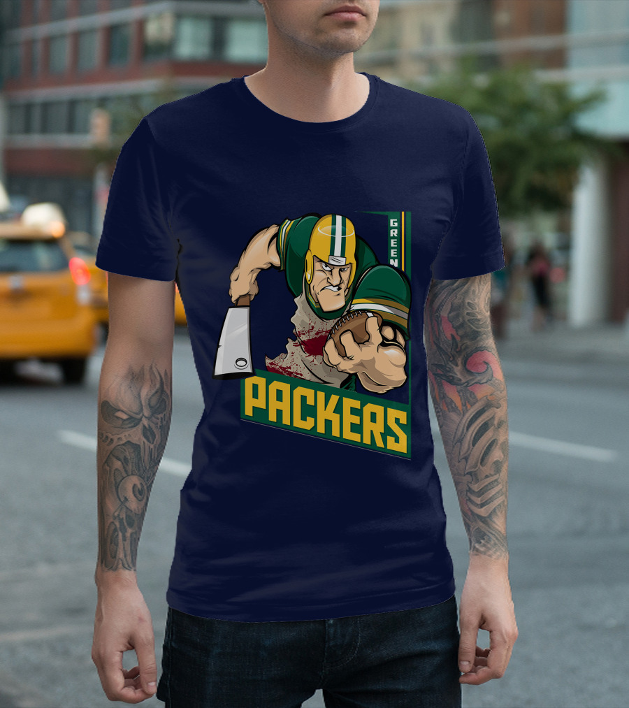 Green Bay Packers Tough Gridiron Warrior T-Shirt