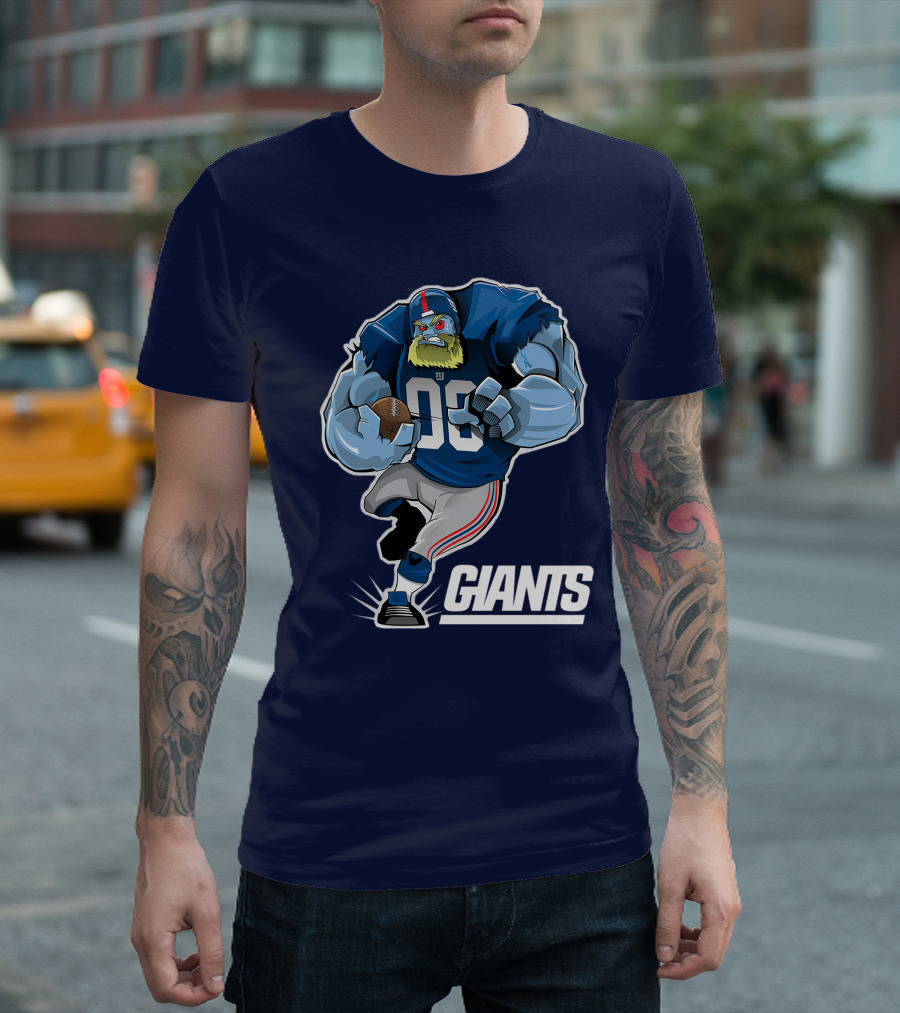 New York Giants Giants 98 Football Player Cartoon T-Shirt