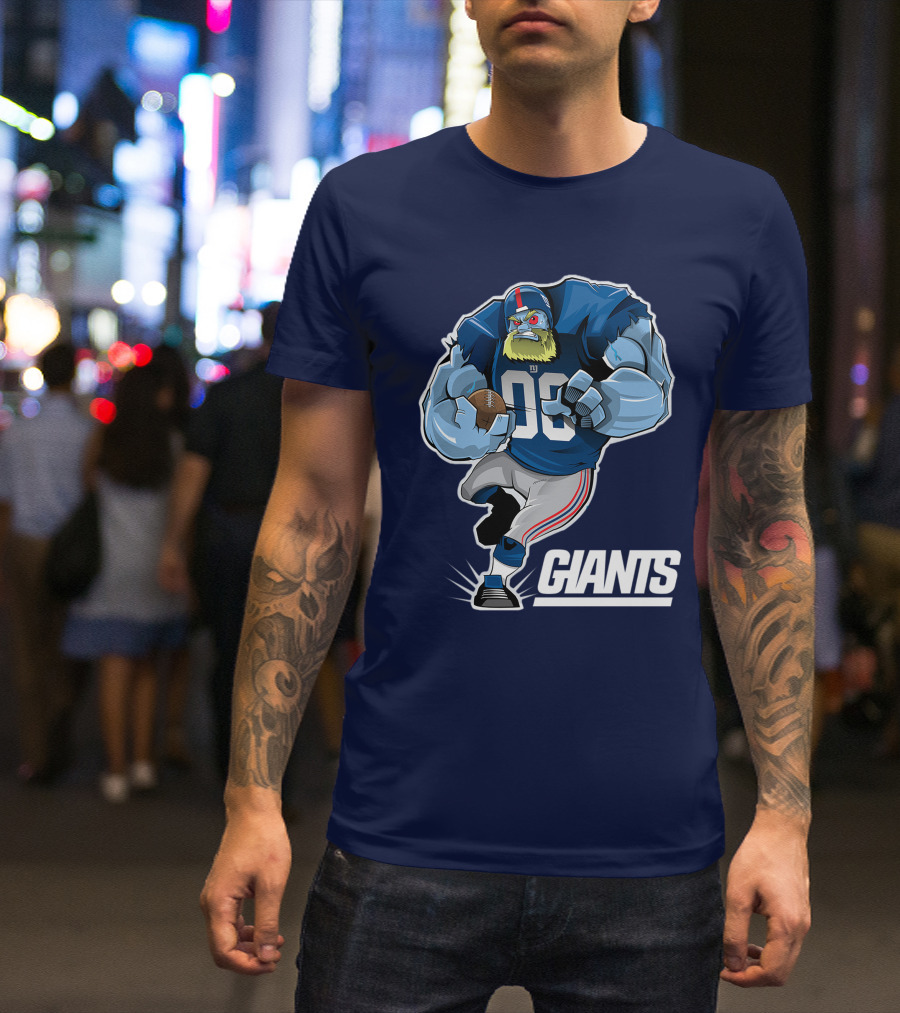 New York Giants Giants 98 Football Player Cartoon T-Shirt