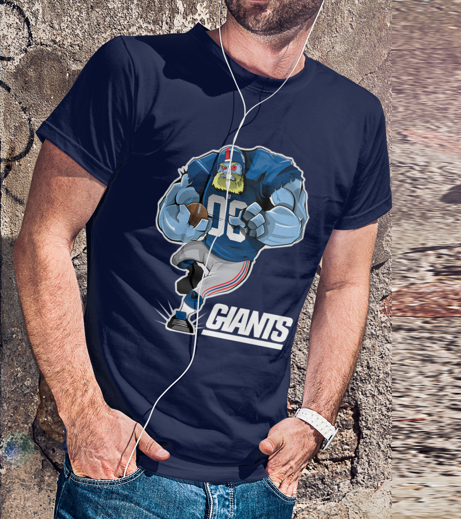 New York Giants Giants 98 Football Player Cartoon T-Shirt