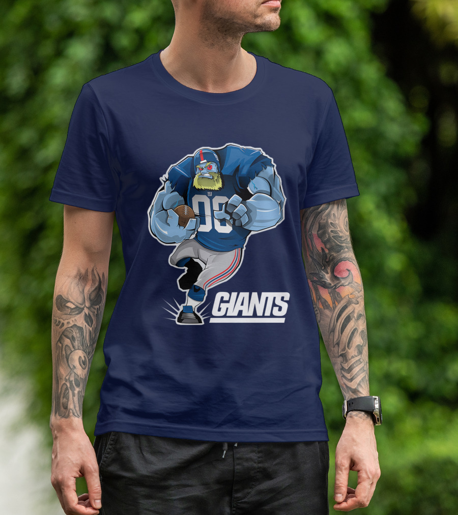 New York Giants Giants 98 Football Player Cartoon T-Shirt