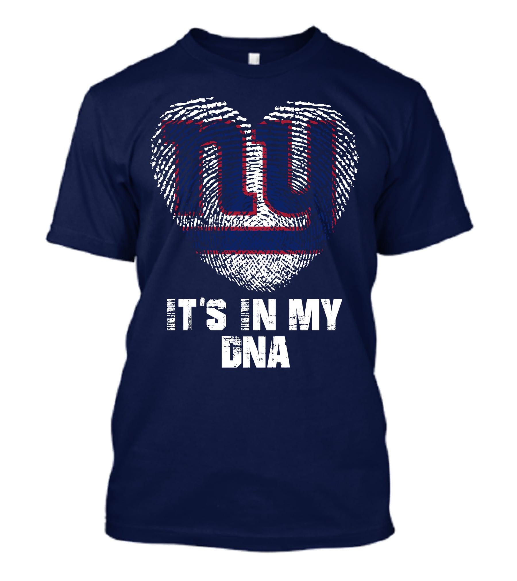 New York Giants It's In My Dna Heart Fingerprint T-Shirt