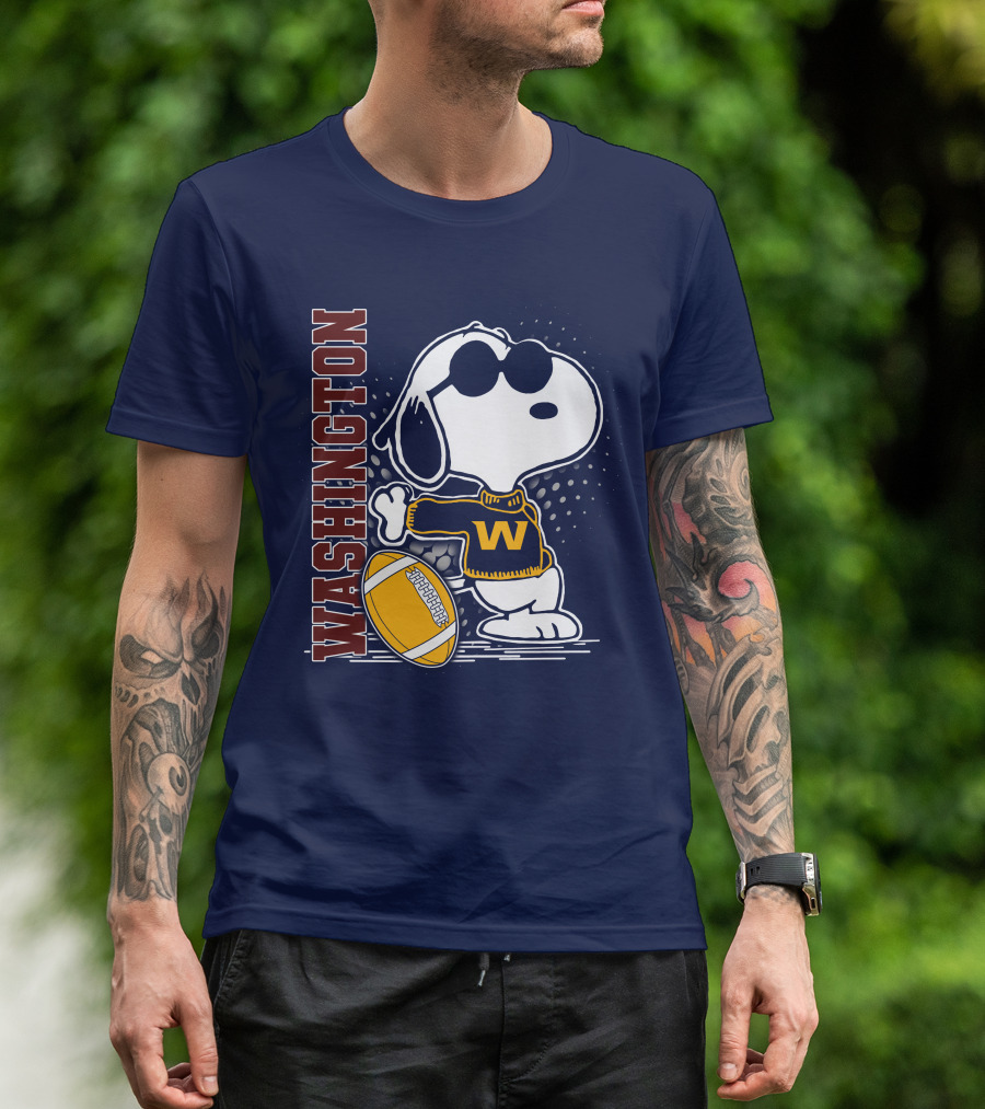 Snoopy Washington Football W Sweater Sunglasses T-Shirt
