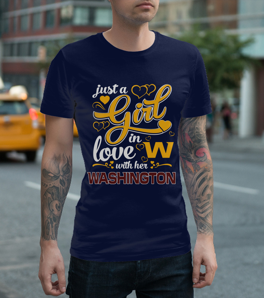 Just A Girl In Love With Her Washington T-Shirt