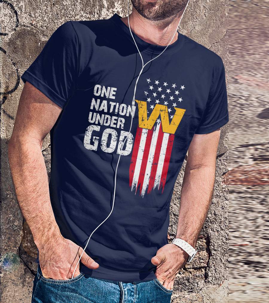 One Nation Under God Washington Usa Flag T-Shirt