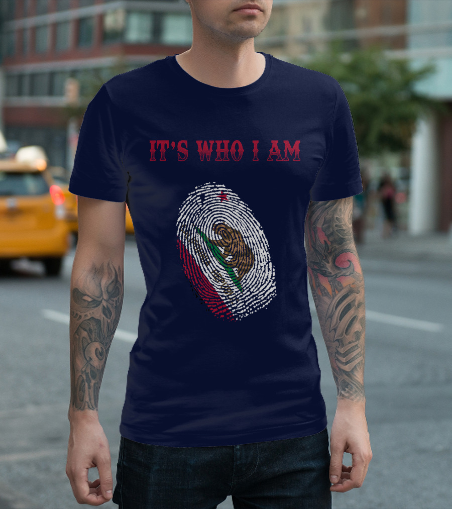 It's Who I Am Mexico Flag Fingerprint T-Shirt