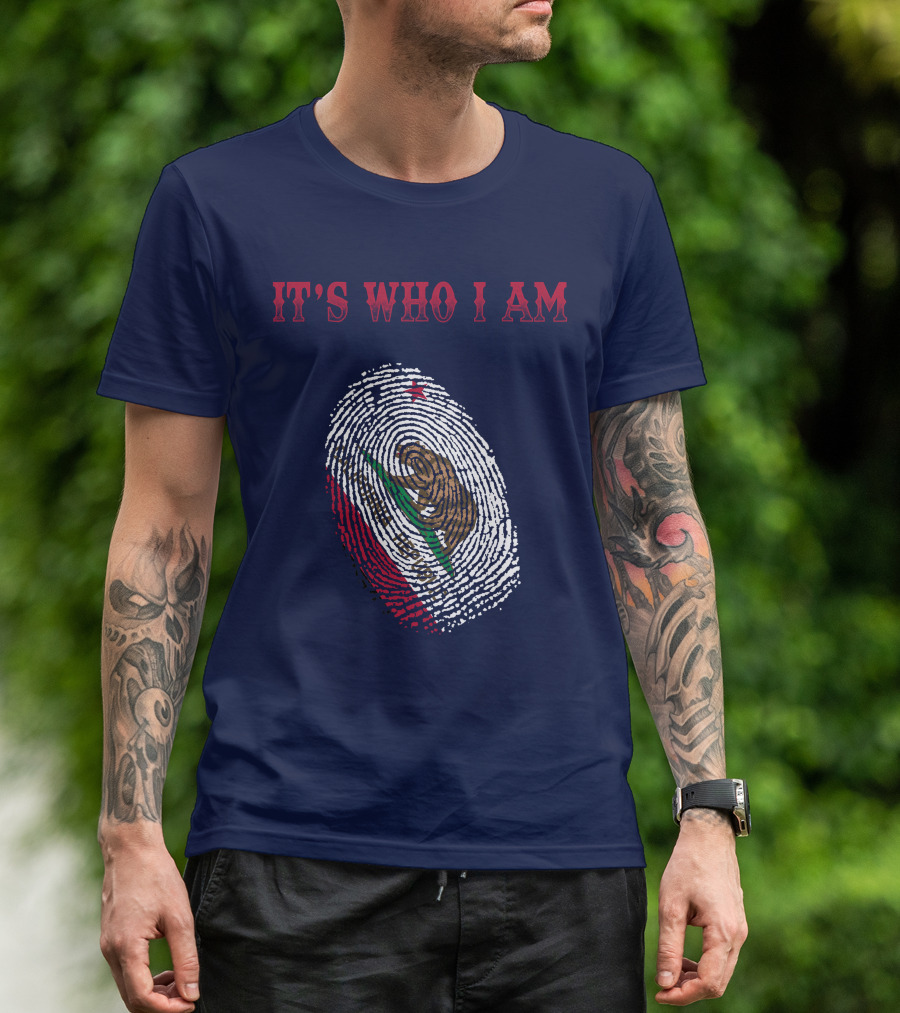 It's Who I Am Mexico Flag Fingerprint T-Shirt