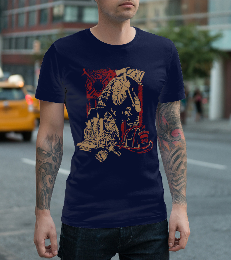 Firefighters Brotherhood Honor In Tradition And Valor 343 T-Shirt