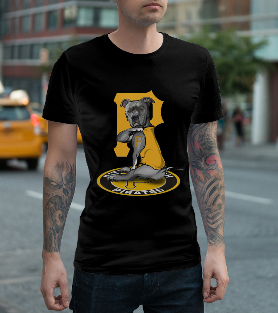 Pittsburgh Pirates Dog Mascot With Yellow Sweater And Team T-Shirt