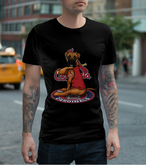 St Louis Cardinals Dog Mascot Artwork T-Shirt