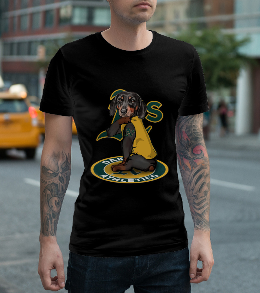 Oakland Athletics A's Dachshund Dog T-Shirt