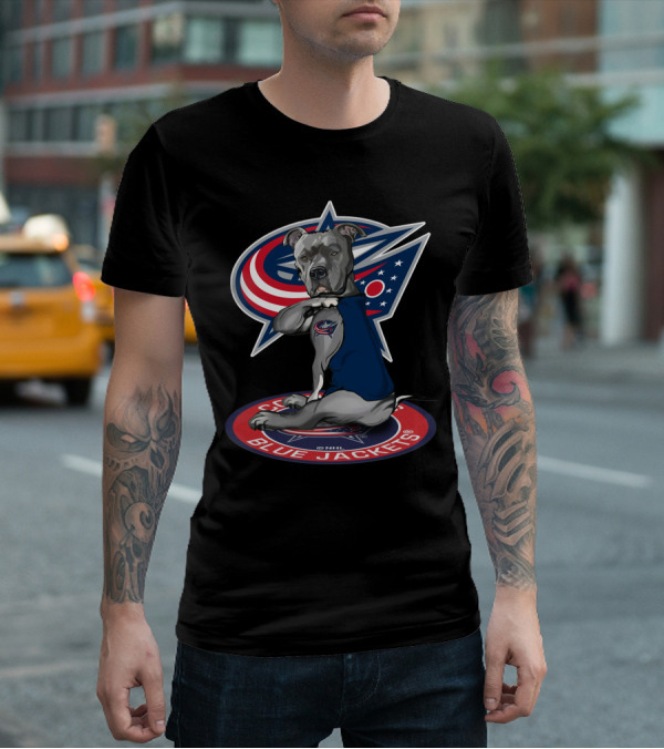 Columbus Blue Jackets Nhl Dog Mascot T-Shirt