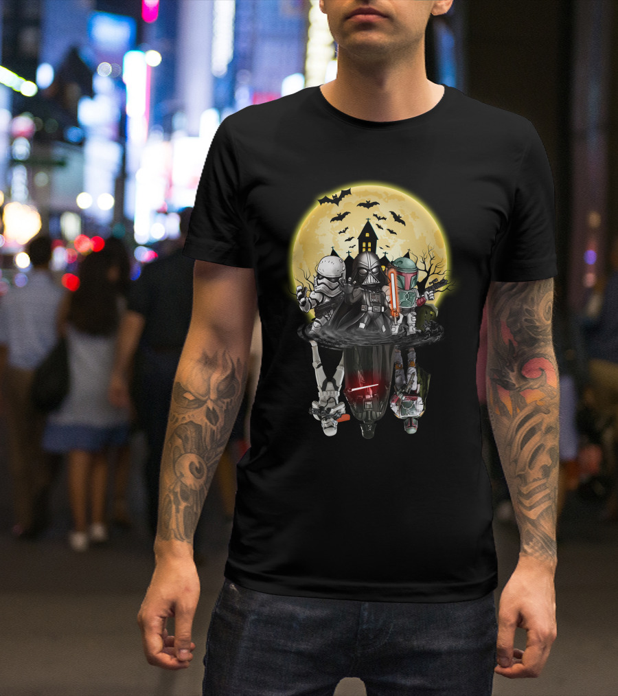 Star Wars Dark Side Halloween Reflection Battle T-Shirt