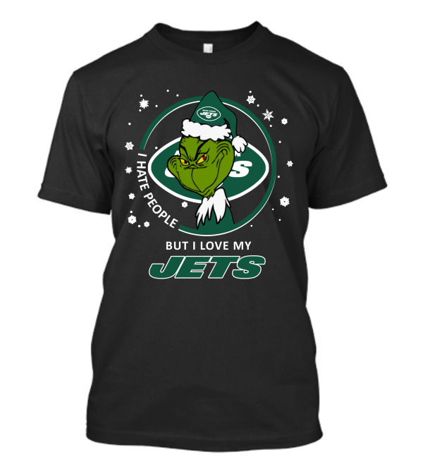 I Hate People But I Love My New York Jets Grinch T-Shirt
