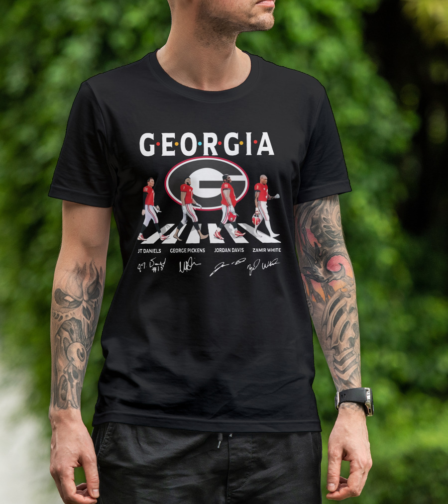 Georgia Bulldogs Jt Daniels George Pickens Jordan Davis Zamir White T-Shirt