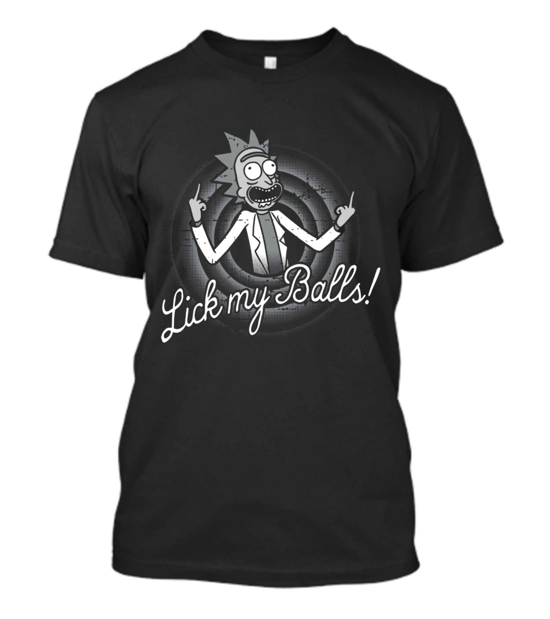 Lick My Balls Rick Middle Finger T-Shirt