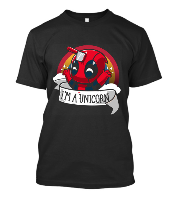 I'm A Unicorn Axe Head Deadpool Rainbow T-Shirt