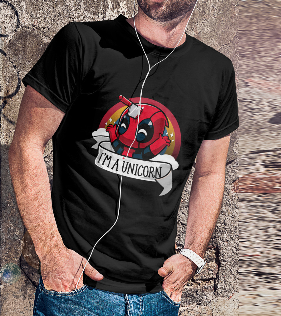 I'm A Unicorn Axe Head Deadpool Rainbow T-Shirt