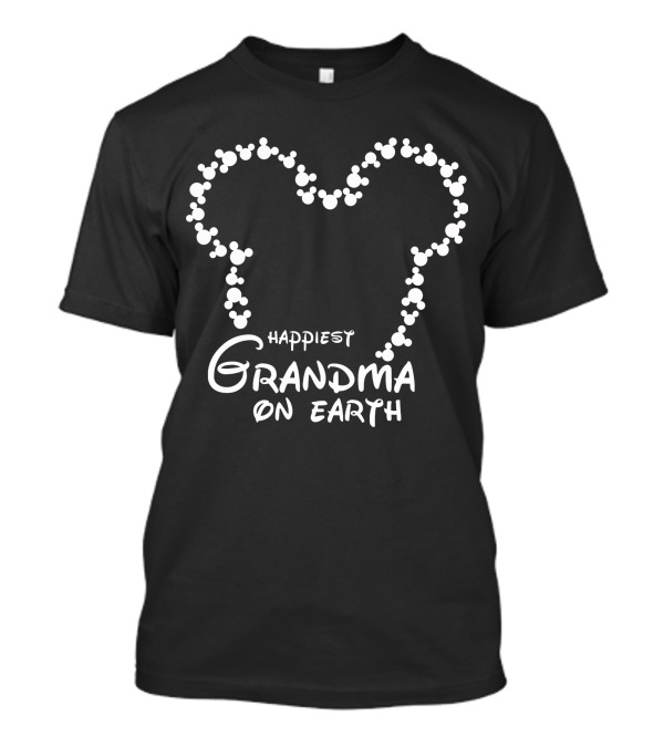 Happiest Grandma On Earth Mickey Head T-Shirt