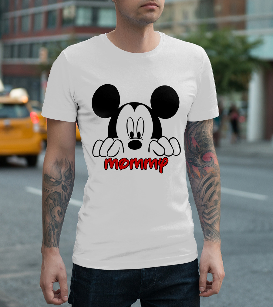 Mickey Mouse Peeking Mommy T-Shirt