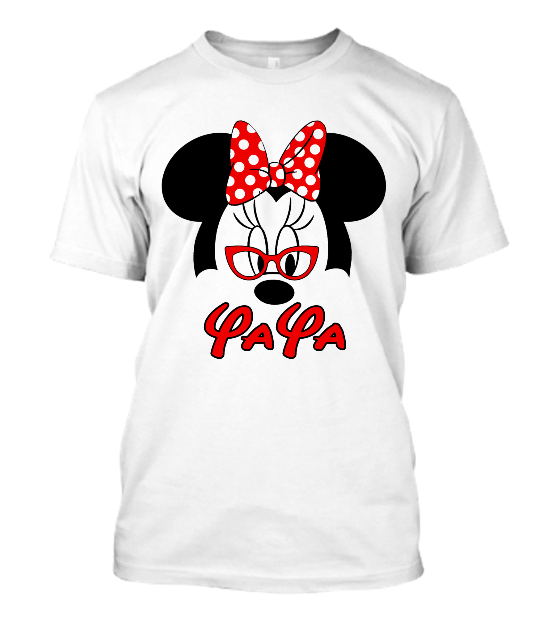 Minnie Yaya Red Polka Dot Bow And Glasses T-Shirt