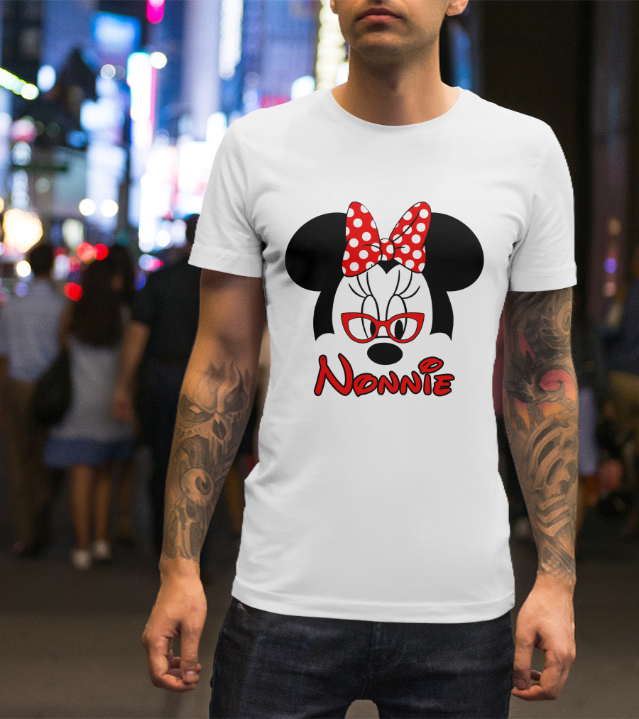 Nonnie Minnie Glasses Bow Polka Dot T-Shirt