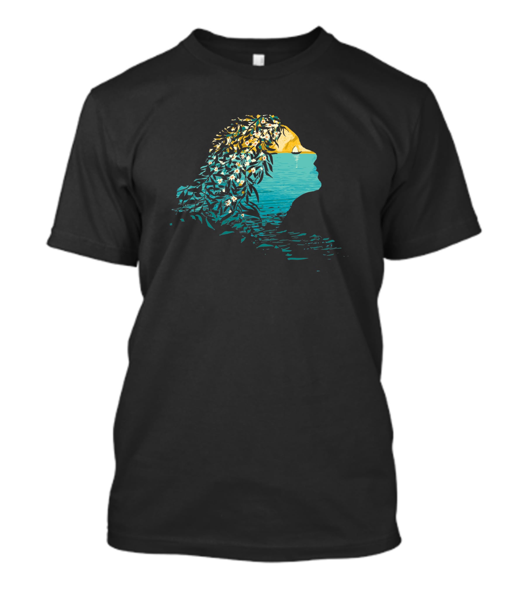 An Island Unto Herself Ocean Reflection 386531 T-Shirt