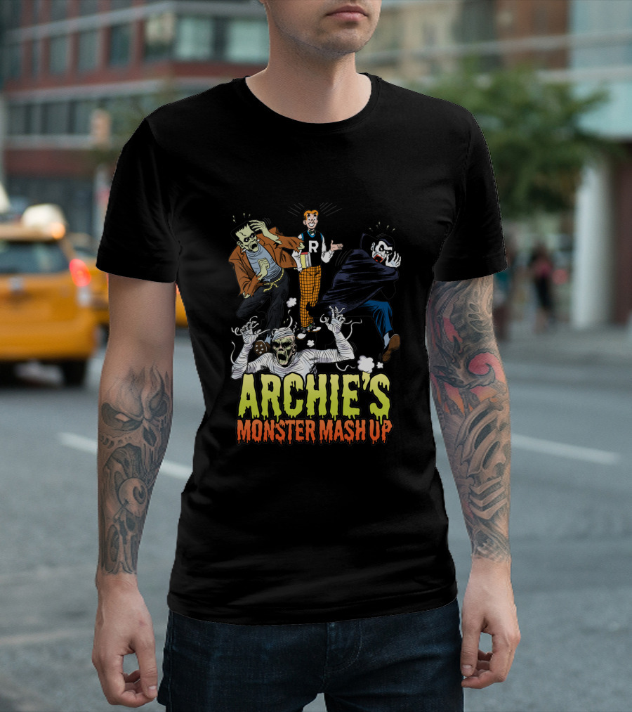 Archie's Monster Mash Up with Classic Movie Creatures 1722483 T-Shirt