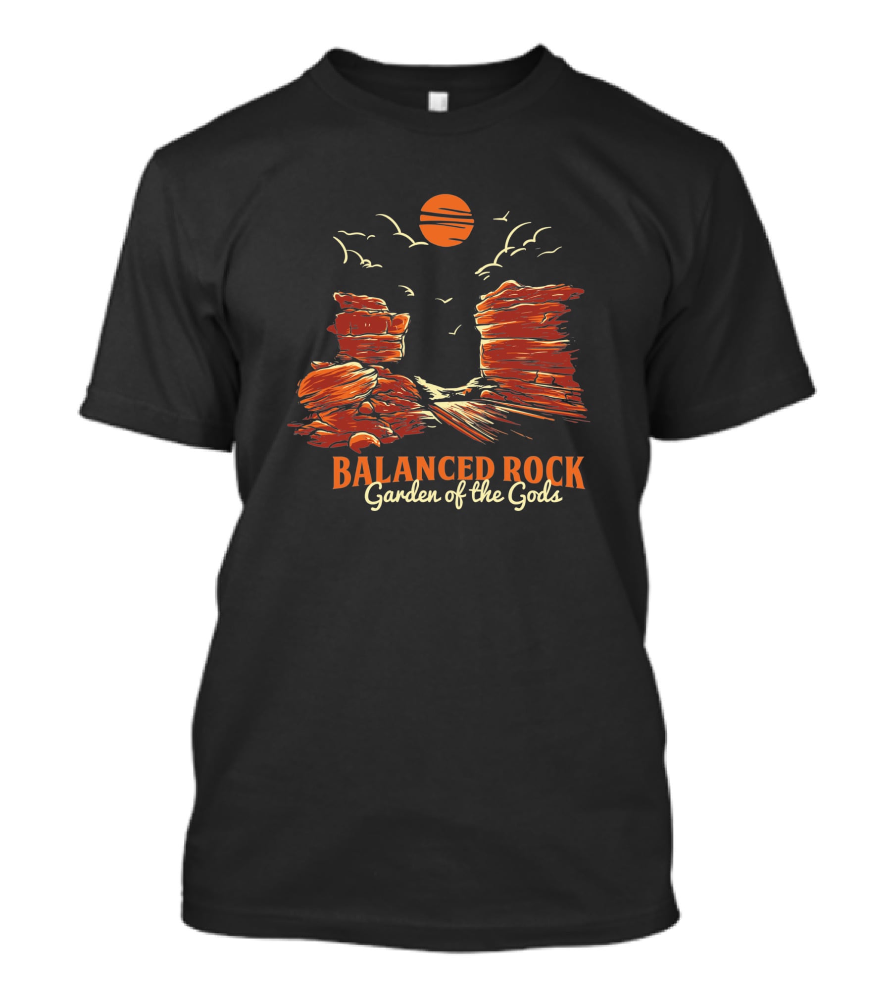 Balanced Rock Garden Of The Gods 1190669 Sun And Clouds T-Shirt