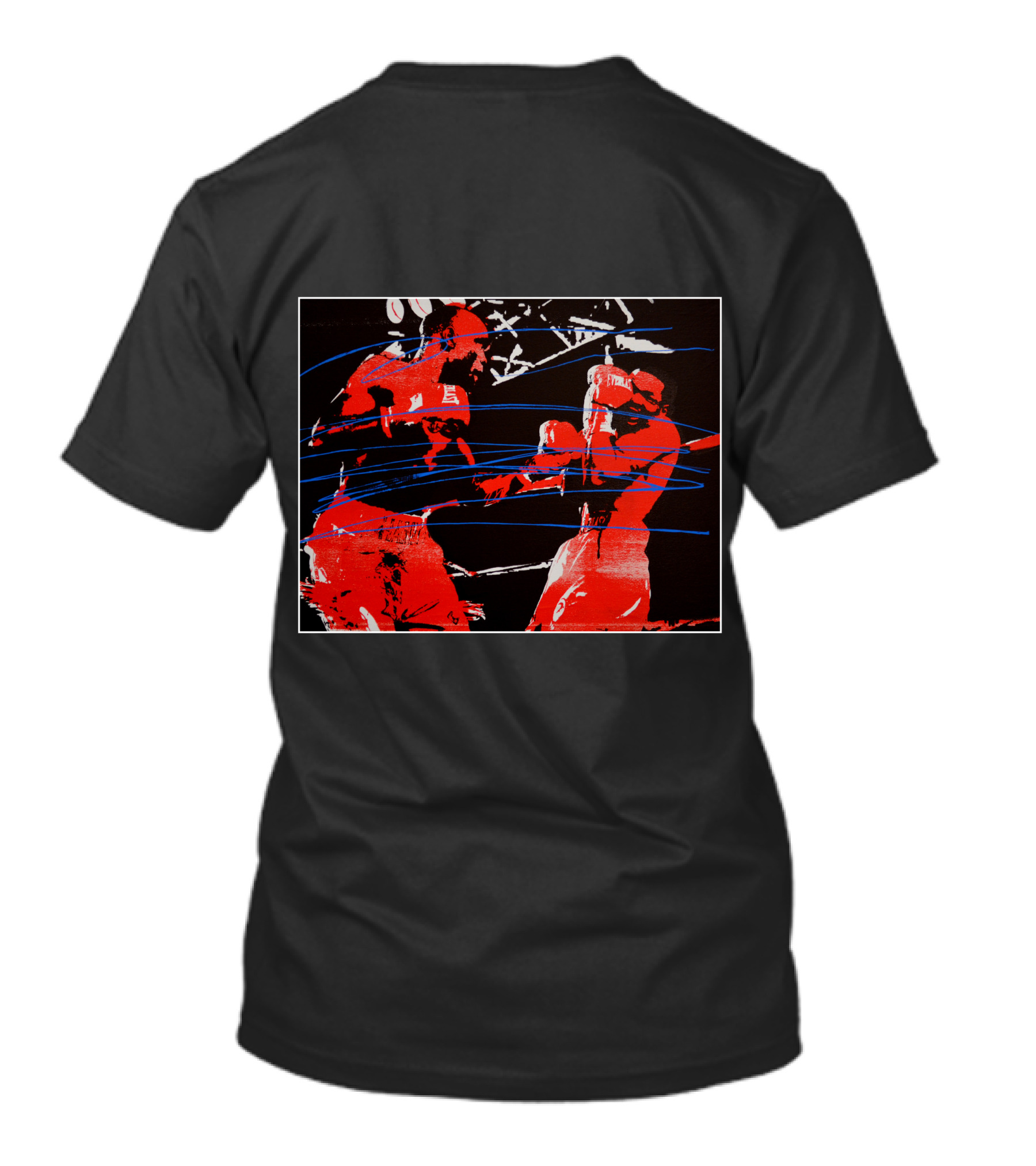 Boxing Battle Red And Blue Fighter Scene T-Shirt