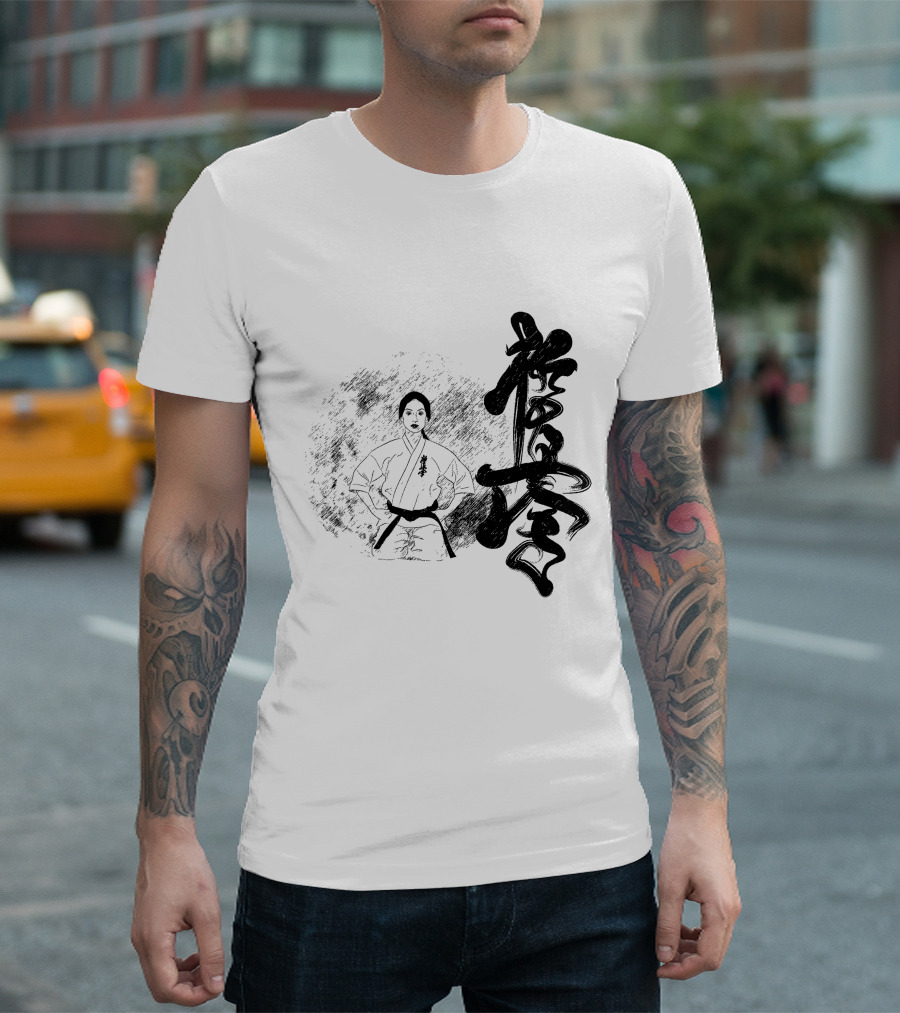 Karate Girl Black Kanji Martial Arts T-Shirt