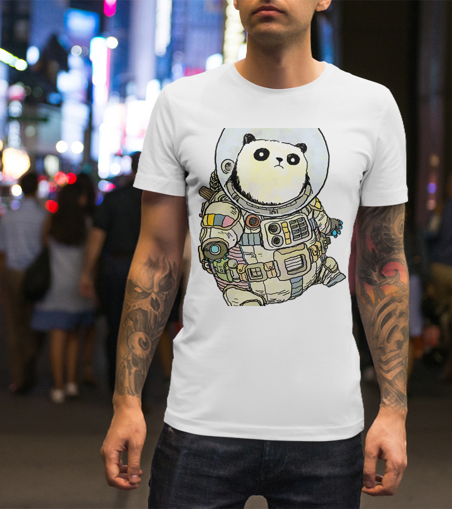 Panda Astronaut Adventure In Space Suit T-Shirt