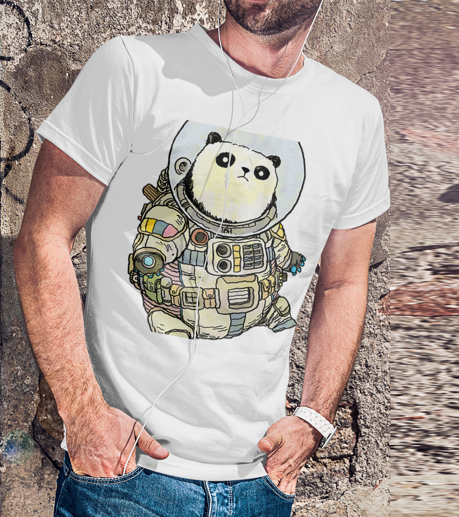 Panda Astronaut Adventure In Space Suit T-Shirt