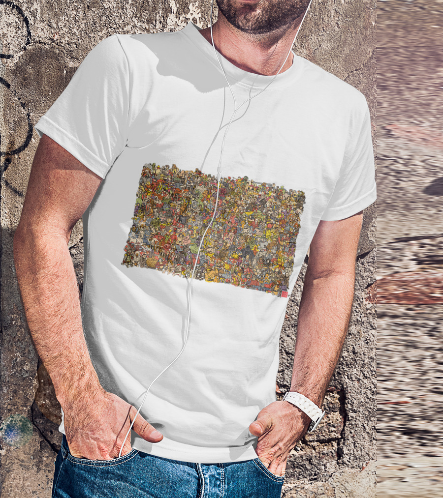 Pop Culture Character Collage Everybody T-Shirt