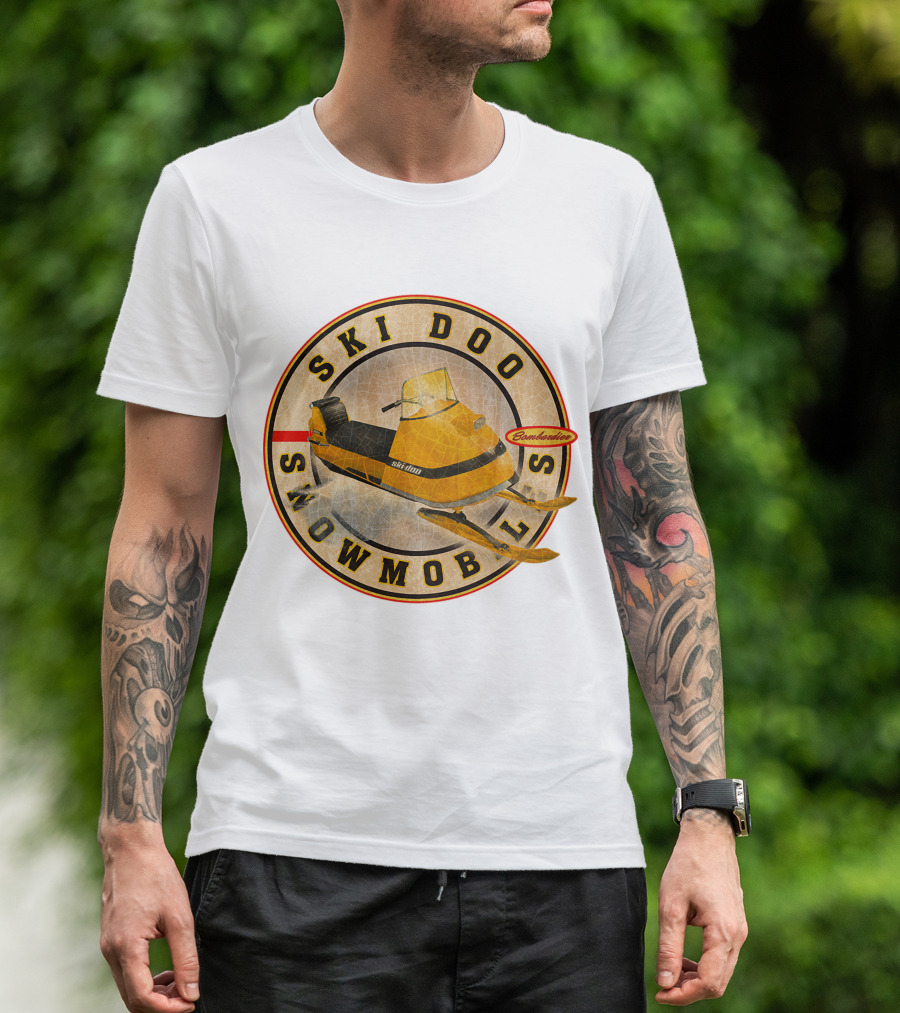 Ski Doo Vintage Bombardier Snowmobiles Classic Emblem T-Shirt