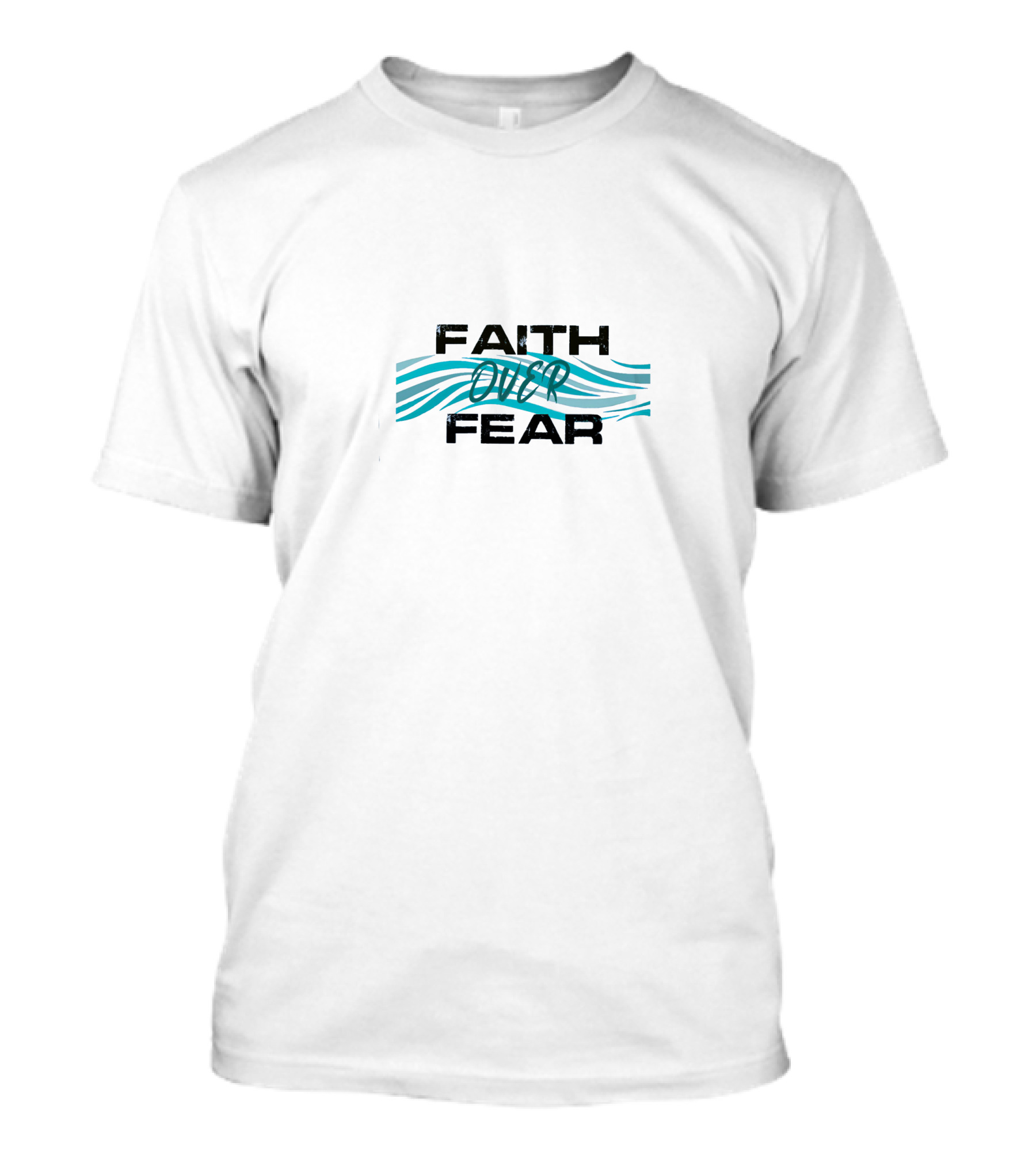 Faith Over Fear Wave Pattern Elements T-Shirt