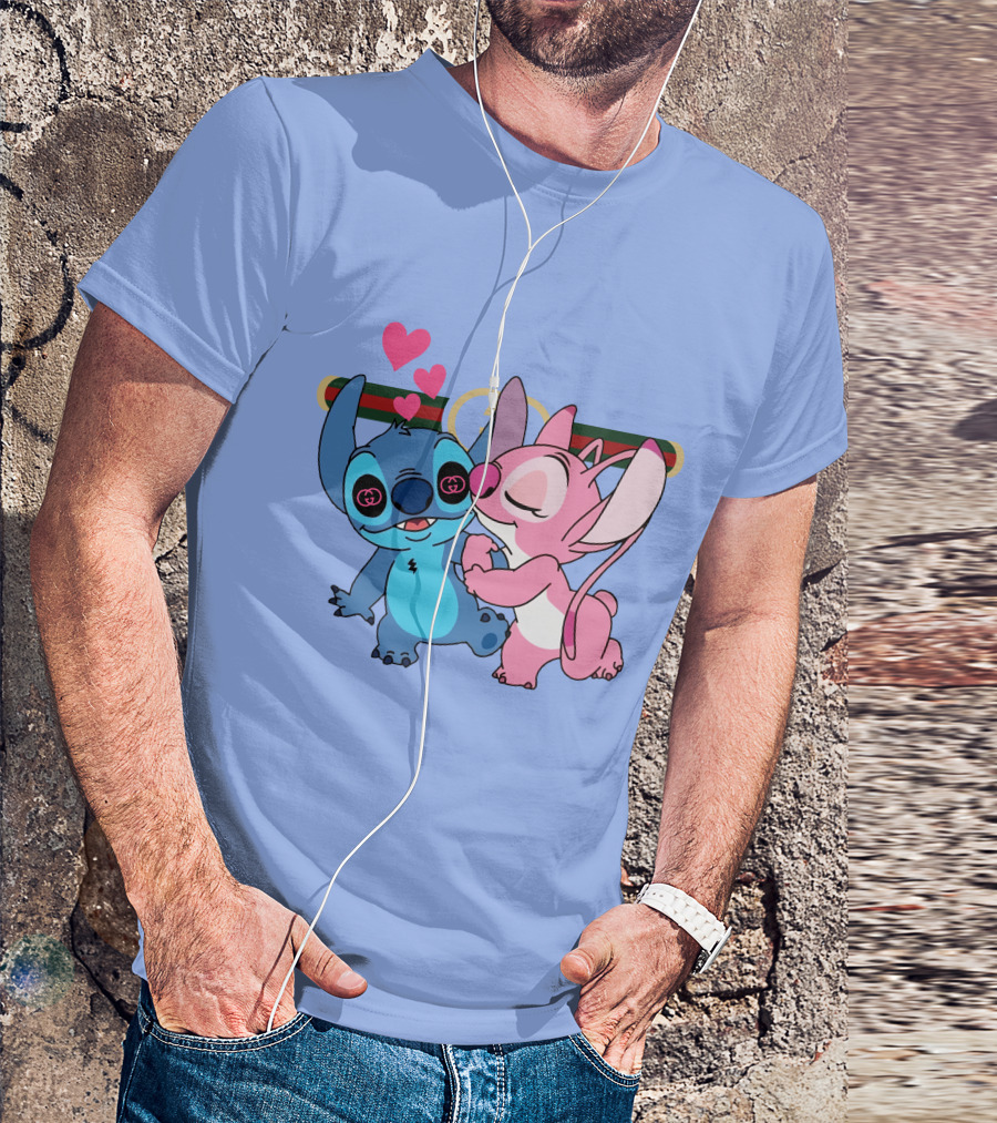 Stitch Love GC223 Hearts And Characters T-Shirt