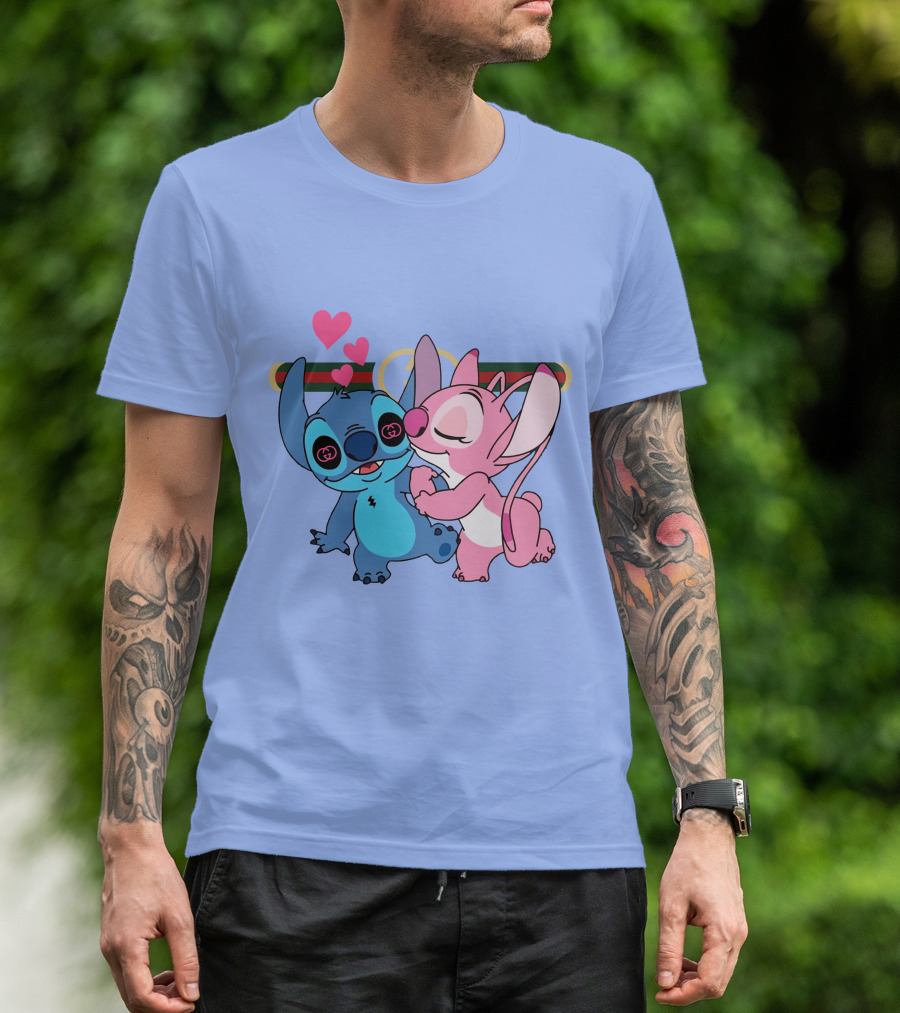 Stitch Love GC223 Hearts And Characters T-Shirt