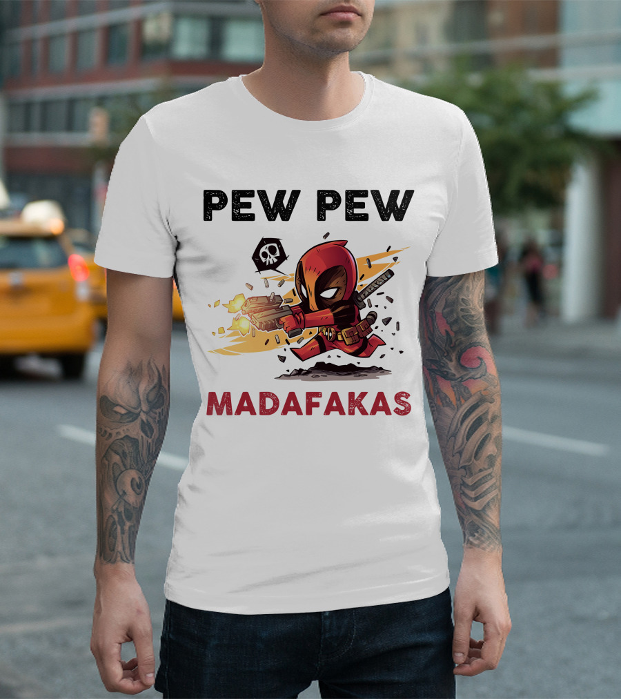 Pew Pew Madafakas Deadpool T-Shirt