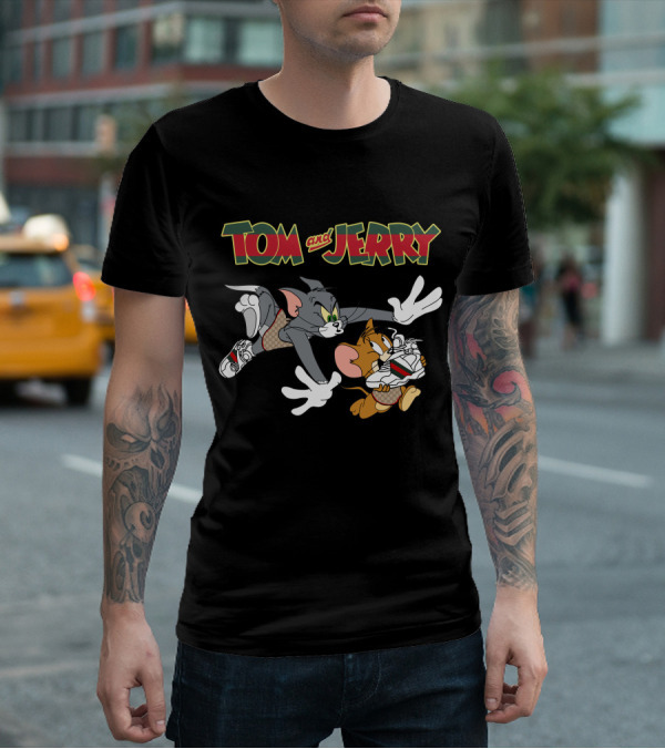 Tom And Jerry Classic Cartoon Chase T-Shirt