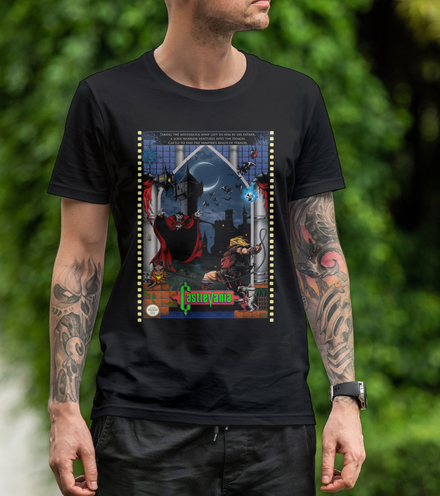 CASTLEVANIA Lone Warrior Ventures Into Demon Castle To End Vampire's Reign Of Terror T-Shirt