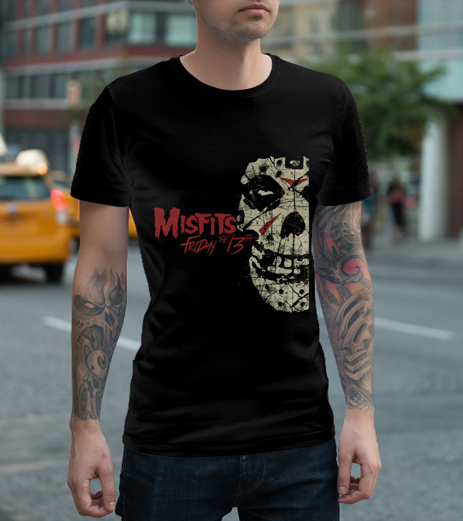Misfits Friday the 13th Skull Horror Punk Crossover T-Shirt