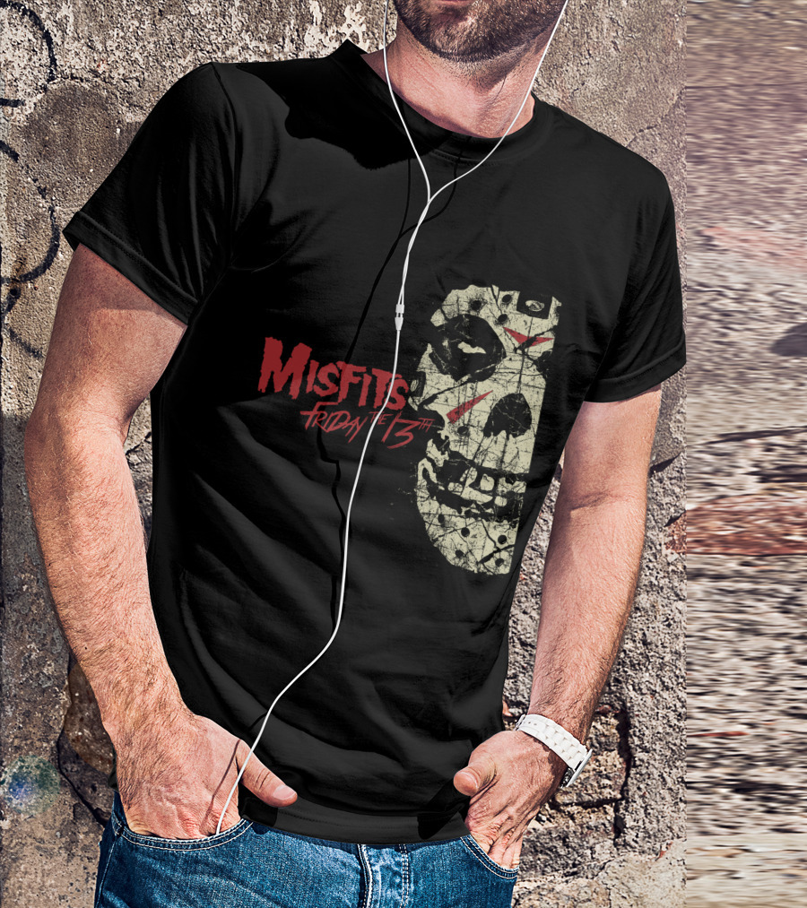 Misfits Friday The 13th Skull Horror Punk Crossover T-Shirt
