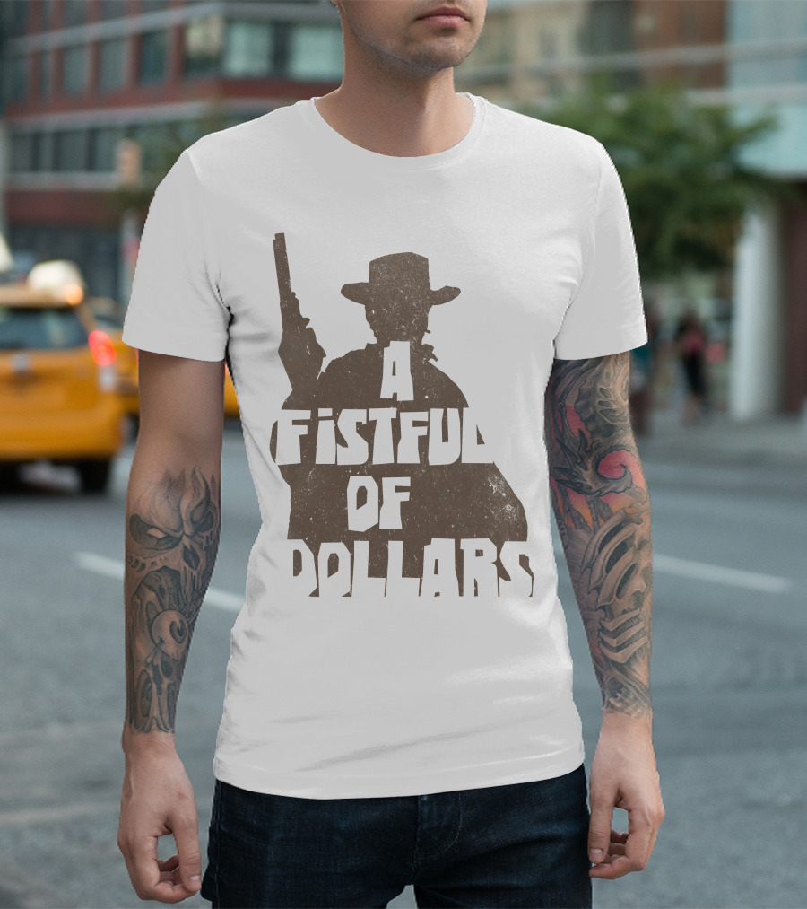 A Fistful of Dollars Cowboy Silhouette with Revolver T-Shirt