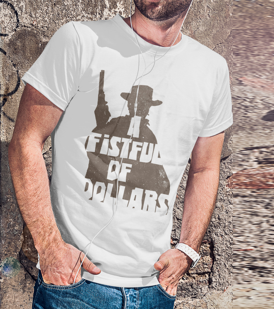 A Fistful Of Dollars Cowboy Silhouette With Revolver T-Shirt