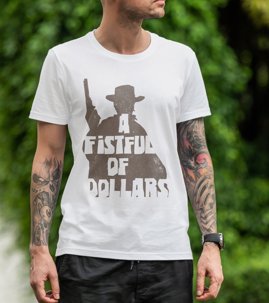 A Fistful Of Dollars Cowboy Silhouette With Revolver T-Shirt