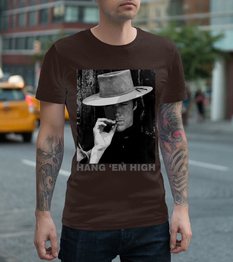 Hang 'Em High Western Style Cowboy Smoking T-Shirt