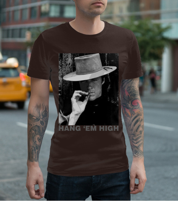 Hang 'Em High Western Style Cowboy Smoking T-Shirt